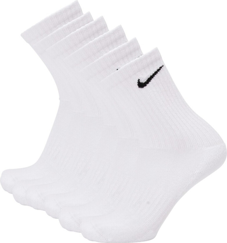 Bilde av 6-Pack Nike Sportsockar Cushion Crew, White/Black, M, Bomullsstrømper