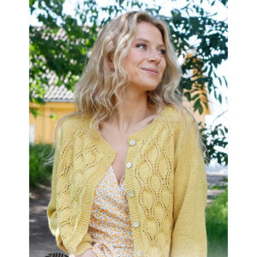 Queen Bee Cardigan by DROPS Design - Cardigan Strikkeoppskrift str. S  - XXX-Large