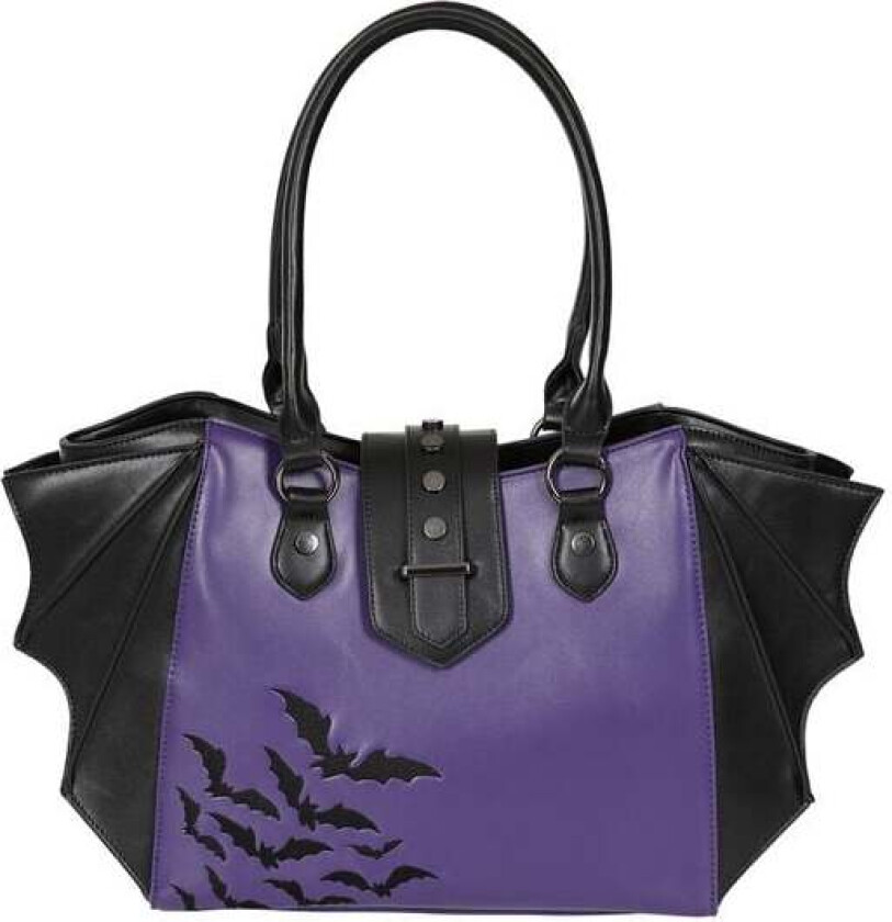 Goth Håndveske - Haunted Annabelle - Damer - svart-lilla