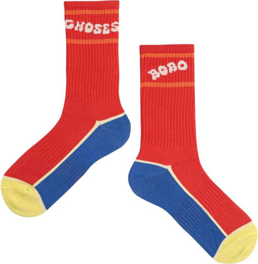 Wavy 2-pakning Sokker Multicolor | Rød | 23-25 EU