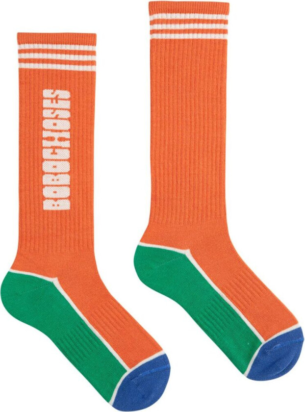 Color Block Lange Sokker Orange | Oransje | 35-37 EU