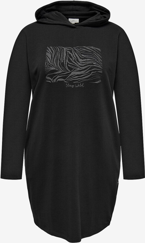 Sweatshirt-kjole carMabel LS Hoodie Dress Swt Jrs - Svart
