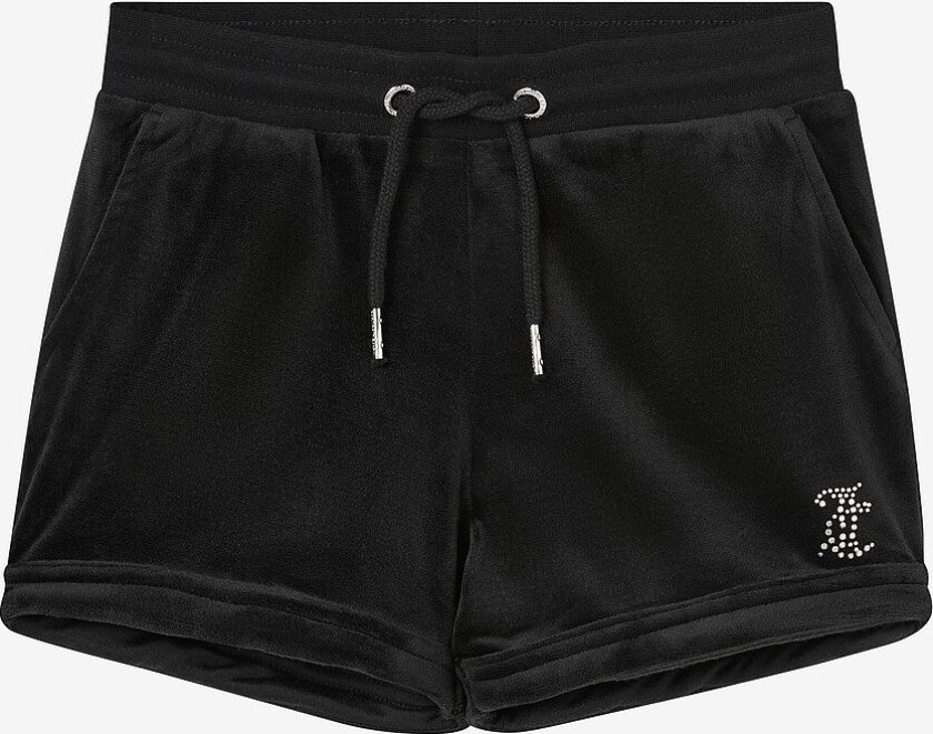 Shorts Diamante Velour Fold Up Short - Svart