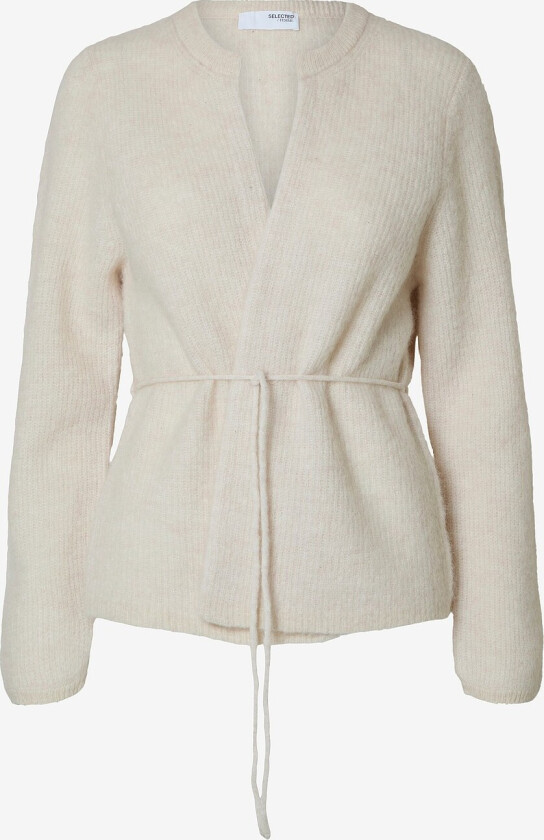 Kardigan slfSia Ras LS Knit Belt Cardigan - Beige
