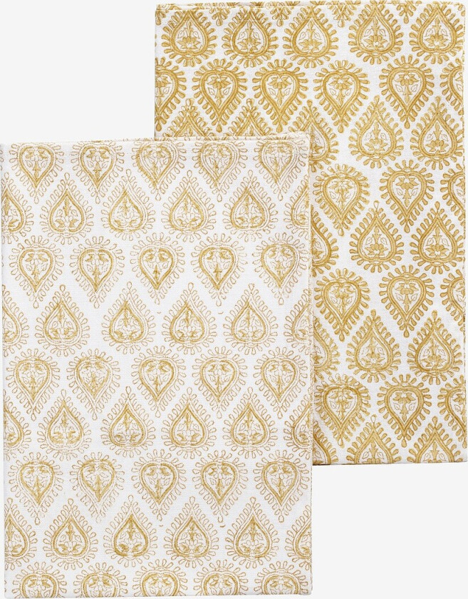 Kjøkkenhåndkle Kalini 2-pk - Gul