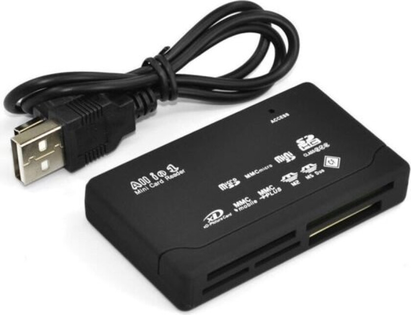 TG Universal USB Minnekortleser - Svart