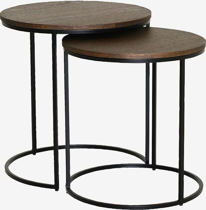 Kaffebord sett Duett 49 eik, Brun