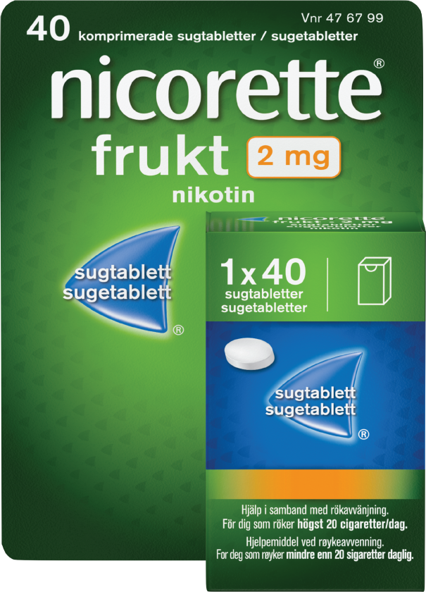 2 mg sugetabletter, Frukt, 40 stk.