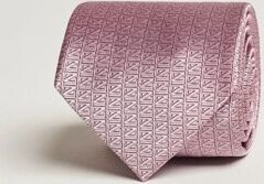 Monogram Silk Tie Pink