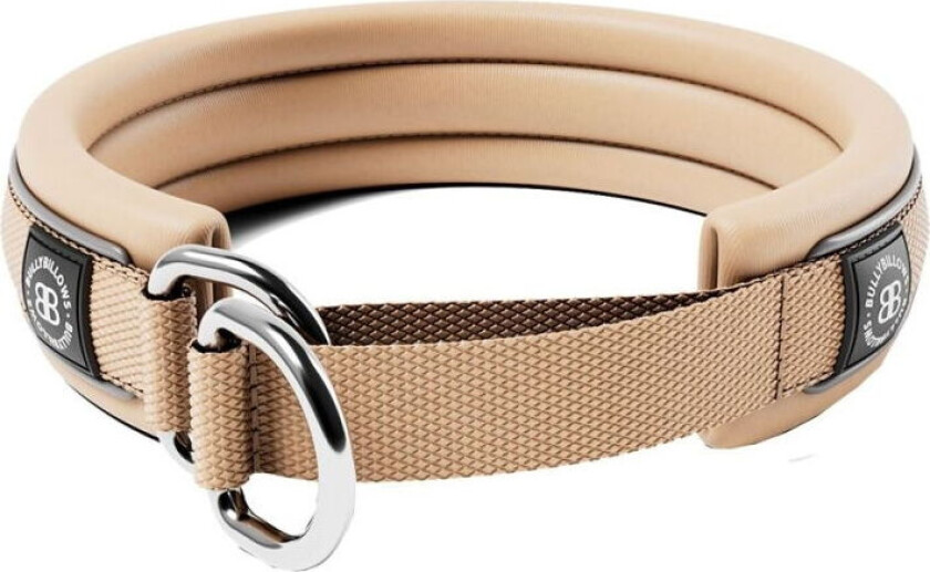 Hundehalsbånd Halvstrup Beige Reflekterende 3 cm (XS)