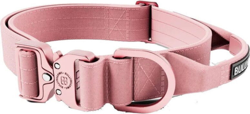 BullyBillow Combat Hundehalsbånd med Håndtak Rosa 4 cm (L)