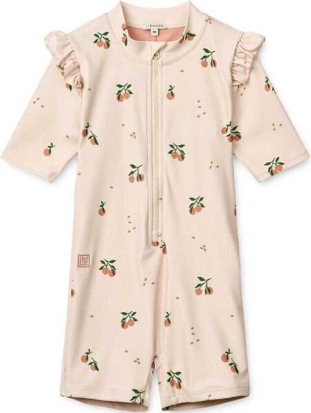 Amel UV drakt til småbarn, Peach/Sea shell