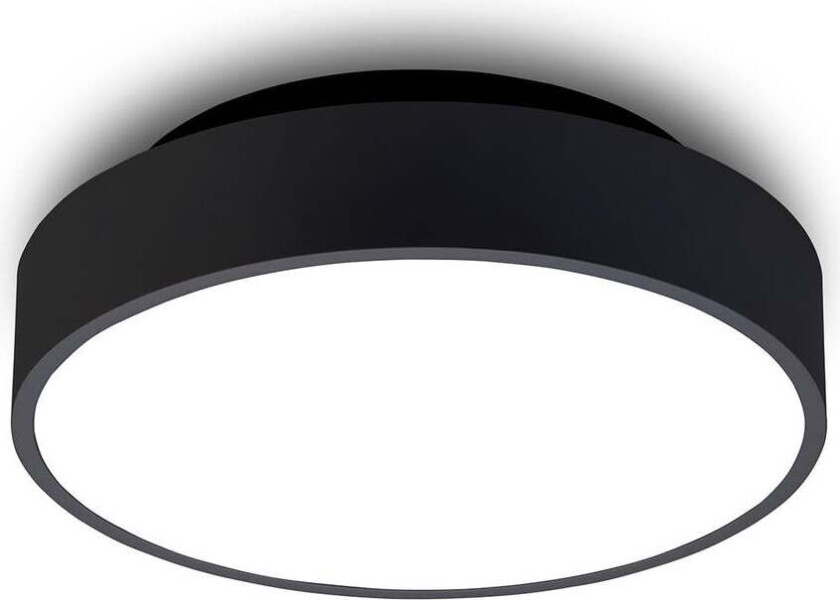 Luna taklampe utendørs 26 cm 2700/3000/4000 Kelvin 13,5W IP44 - Dimbar - Svart