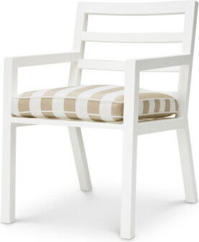 Delta matstol vit/florent beige