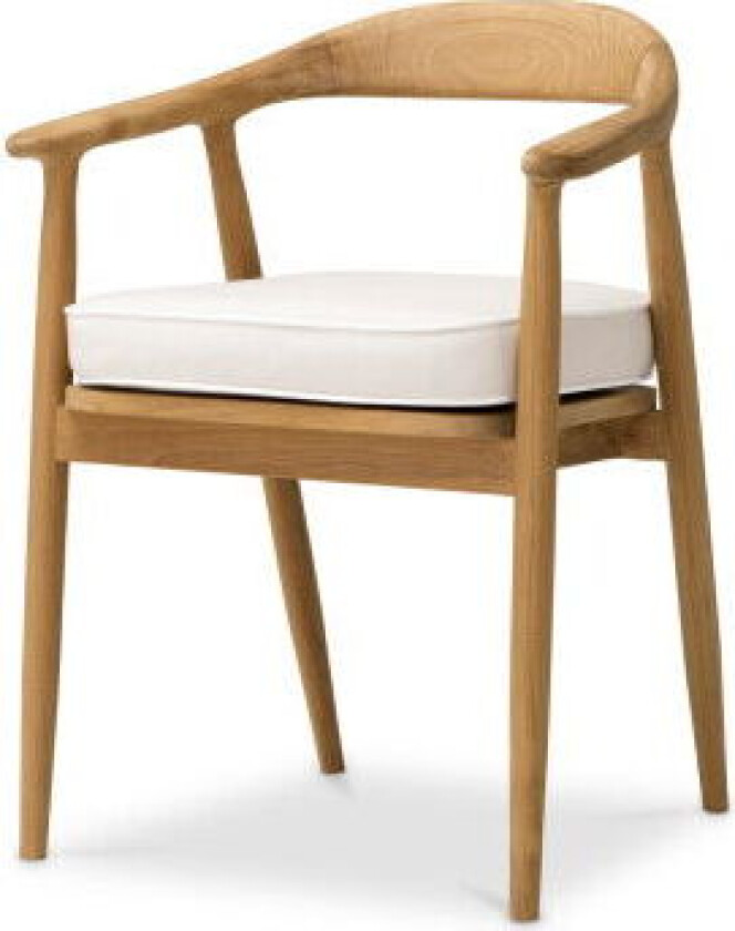 Beale spisestol teak flores off-white