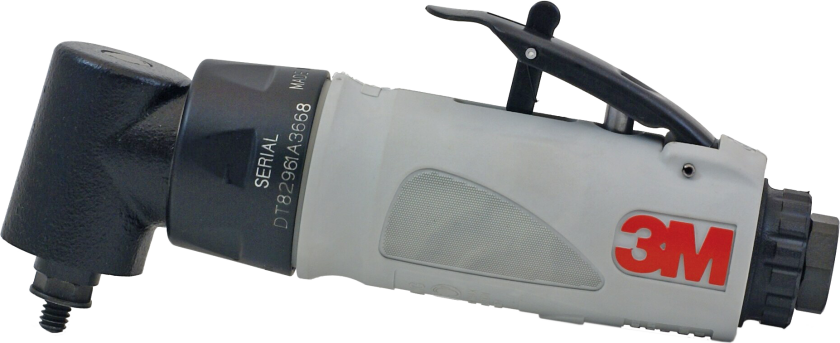 3m™ trykkluftdrevet vinkelsliper 75mm, 1 hp, 15 000 rpm, 6mm spennhylse