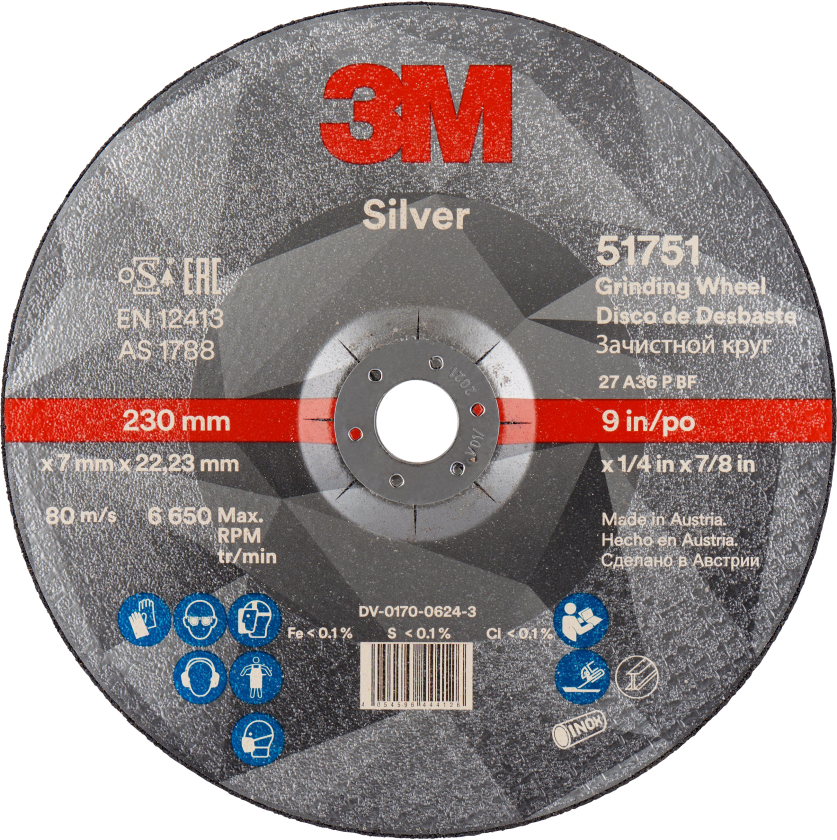 Silver skrubskive T27 230Ã7,0mm