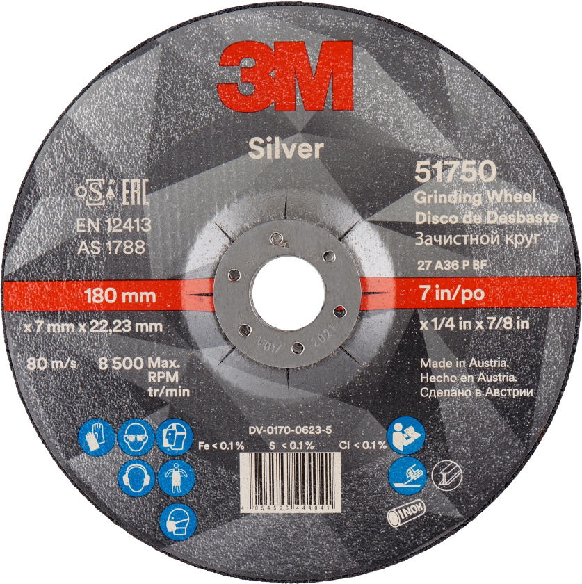 Silver skrubskive T27 180Ã7,0mm