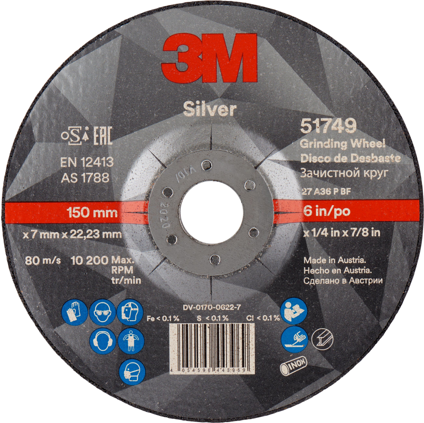 Silver skrubskive T27 150Ã7,0mm