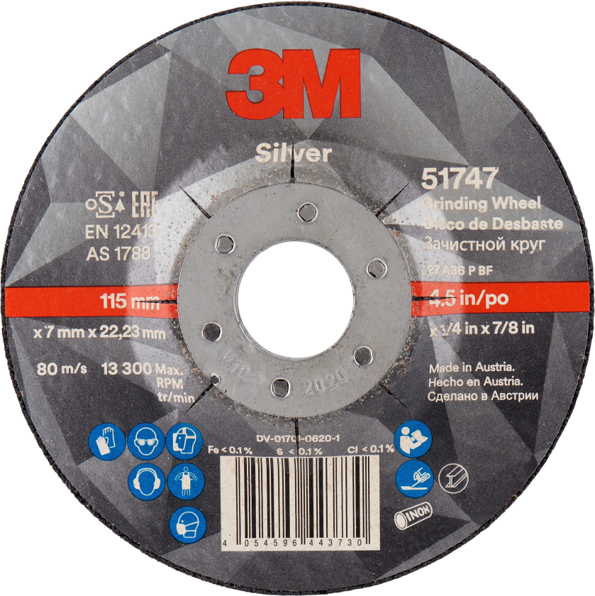 Silver skrubskive T27 115Ã7,0mm