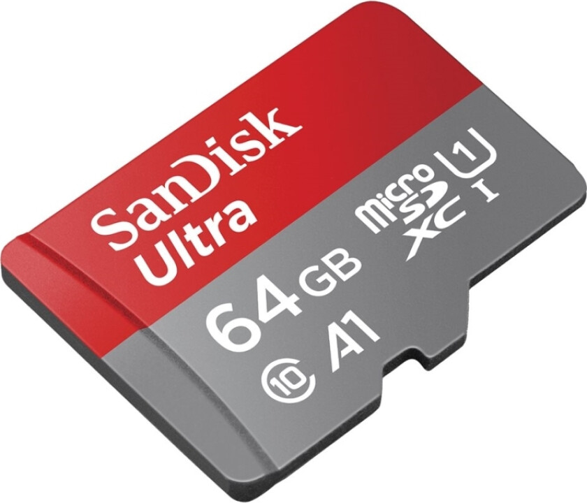 Sandisk Ultra - Flashminnekort (Microsdxc Til Sd-Adapter Inkludert) - 64 Gb - A1 / Uhs-I U1 / Class10 - Microsdxc Uhs-I
