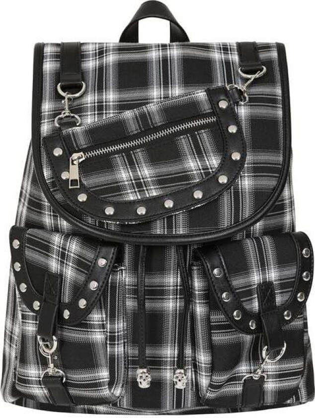 Goth Ryggsekk - Yamy - Damer - svart-hvit