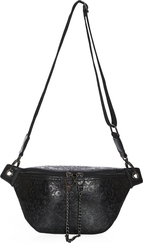 Goth Rumpetaske - Damien Embossed - Damer - svart