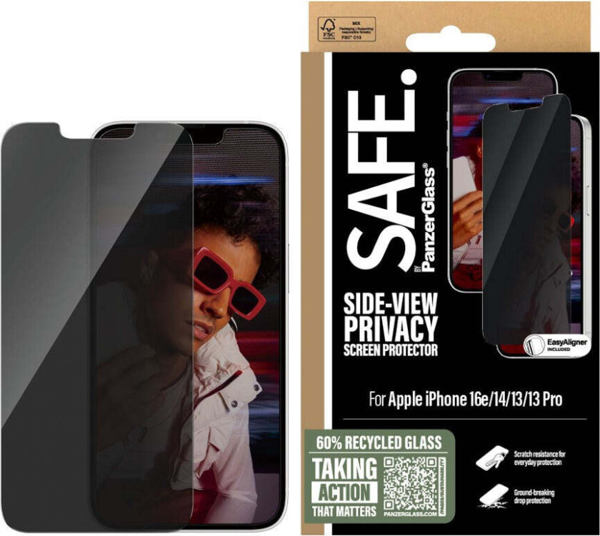 Privacy Screen Protector iPhone 16e | 14 | 13 | 13 Pro | Ultra-Wide Fit w. Aligner