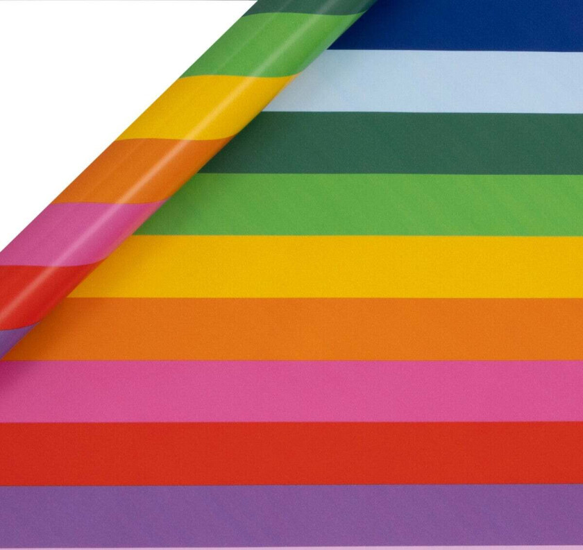 Bilde av Gavepapir 10m Rainbow Stripe