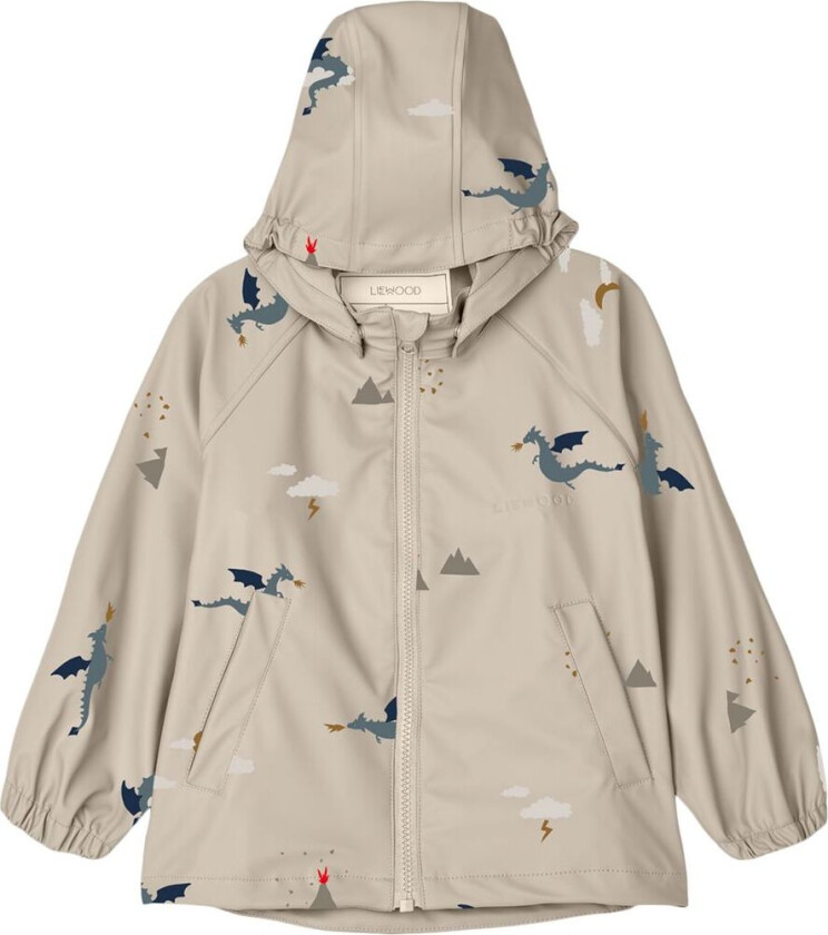 Moby Printed Sett Med Regntøy Little Dragon / Dark Sandy Mix | | 6 years