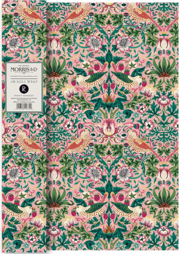 Bilde av Gavepapir W Morris Strawberry Blush