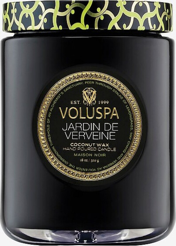 Jardin De Verveine Large Glass Jar Candle 100H - Svart