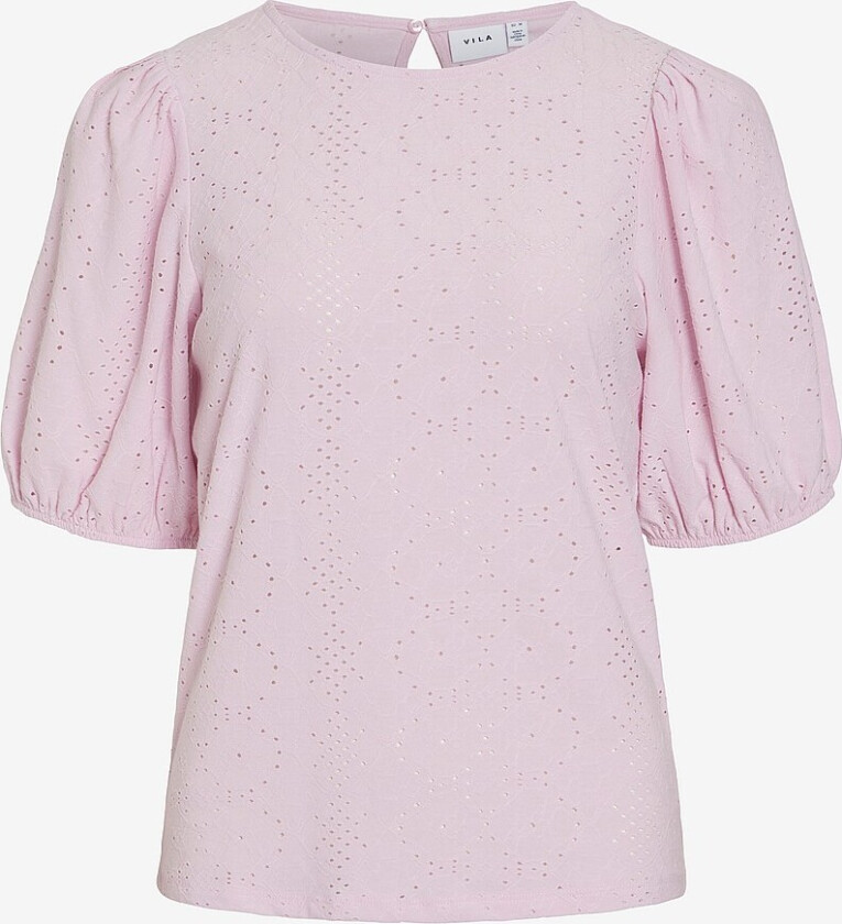 Topp viKally O-neck 2/4 Top - Rosa