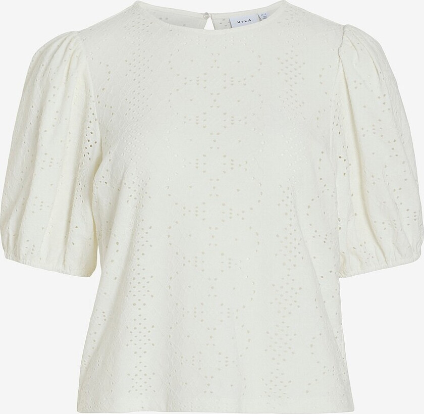 Topp viKally O-neck 2/4 Top - Hvit