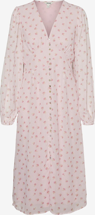 Kjole vmAmalia LS V-neck Calf Dress Vma - Rosa
