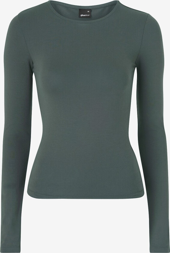 Topp Soft Touch Crew Neck Top - Grå
