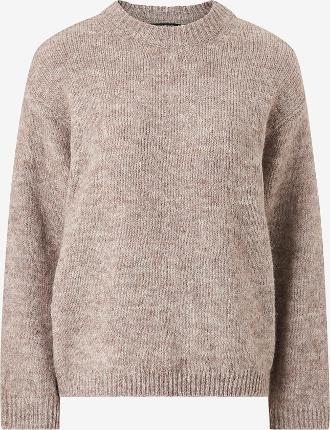 Genser Boxy Knitted Sweater - Beige