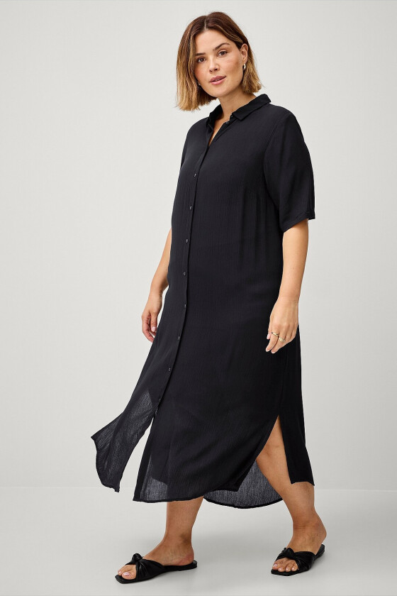 Kjole eRose S/S Midi Dress - Svart