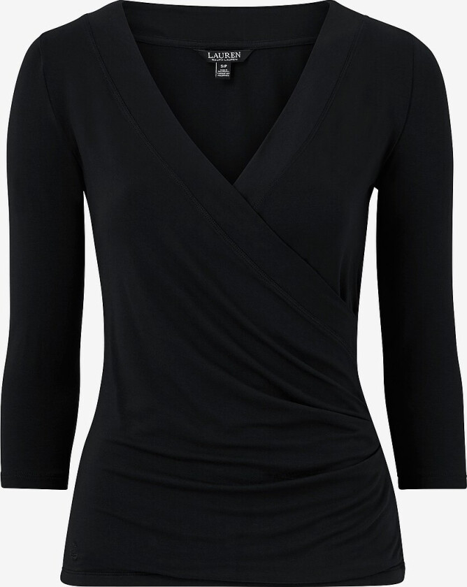 Topp Rayon Spandex Jrsy - Svart