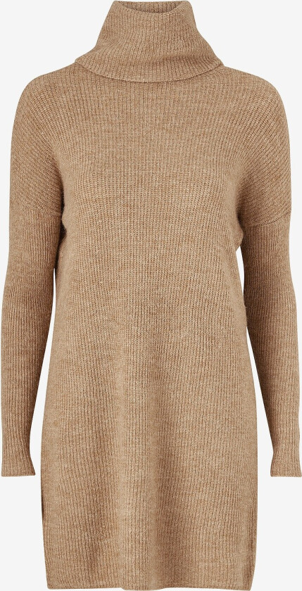 Kjole onlJana L/S Cowlnck Dress Wool Knt - Natur