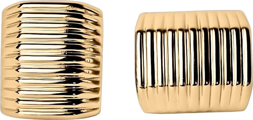 Ribbed Earrings Gold