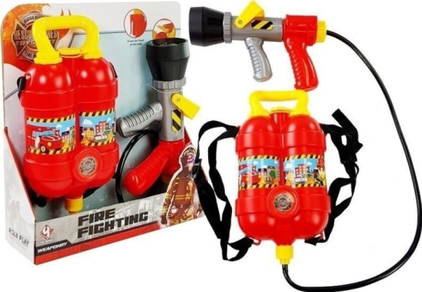 Little Fireman's Set Water Gun Red Magazine Lean Leker