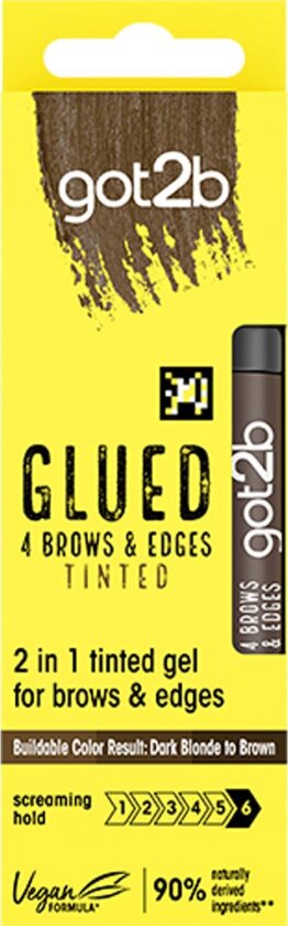 Glued 4 Brows & Edges Tinted Dark Brown - 16 ml