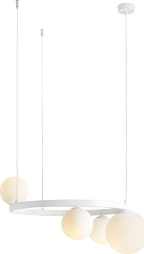 Garda 4 lysekrone, hvit
