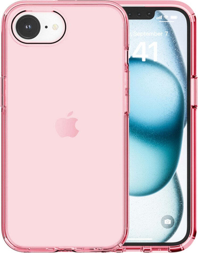 iPhone 16e Hybrid Plast Deksel - Gjennomsiktig / Rosa