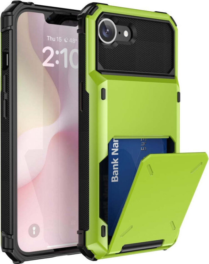 iPhone 16e Håndverker Deksel med Kortholder - Grønn