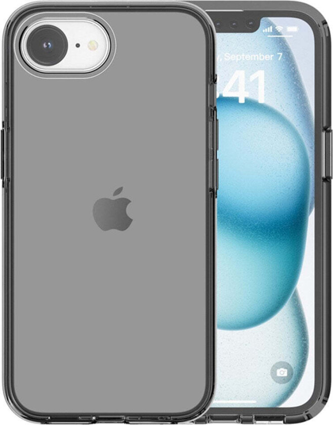 iPhone 16e Hybrid Plast Deksel - Gjennomsiktig / Svart