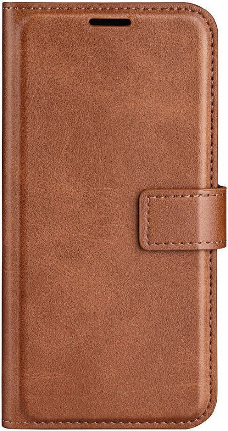 iPhone 16e Kunstskinn Flip Deksel - Lysbrun