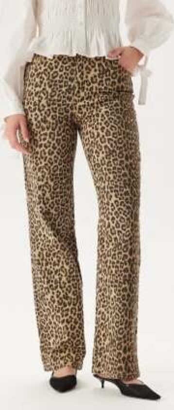 Pcsalume Hw Straight Denim Jea White Pepper Aop:leo 26