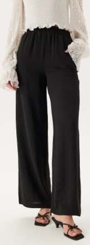 Pctiffany Hw Wide Pants Wvn No Black XS